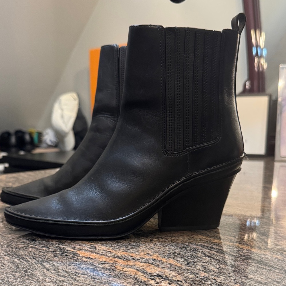 Tory Burch Sleek Black Heeled Boots